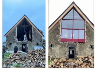 Menuiserie composé en aluminium dans le Cantal réalisé par MSL Fermetures 