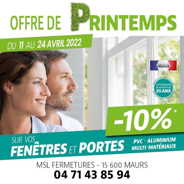 Promotion sur nos portes d'entrées et nos fenêtres à l'occasion de la foire de Maurs