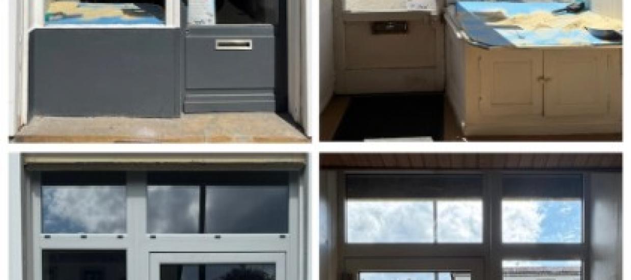 Rénovation d'une vitrine de commerce à Maurs par MSL Fermetures