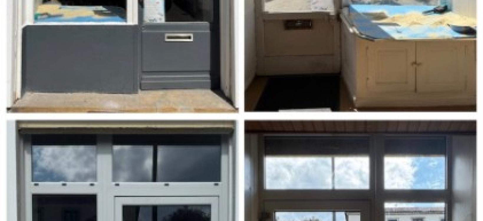 Rénovation d'une vitrine de commerce à Maurs par MSL Fermetures